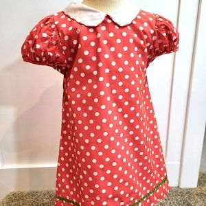 Orange Polka Dot Peter Pan Collar dress
